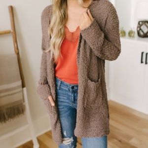 Brown cardigan